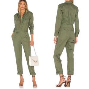 TULAROSA Jumpsuit olive green utilitarian Valley jumpsuit size XXS